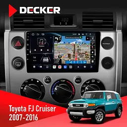 Штатна магнітола Toyota FJ Cruiser 2007-2016 Black Decker D9-011 4x64, DSP, 4G, 360 Decker (НФ-00009221)