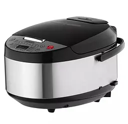 Мультиварка Ardesto MC-P13, чорний/Inox, 860W, 5л, 13 програм, LED-дисплей, електронне управління, таймер, антипригарне