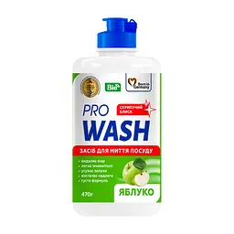 Засіб для ручного миття посуду Pro Wash Яблуко 470 г (4260637723895/4823128001065)
