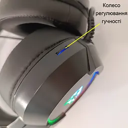 Навушники ігрові G606 USB з мікрофоном/регулюванням гучності та RGB підсвічуванням - мініатюра 5
