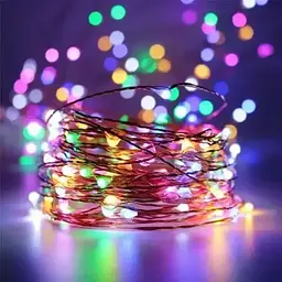 Гірлянда нитка Роса від USB, 50м, 500LED МУЛЬТИК / Світлодіодна новорічна гірлянда