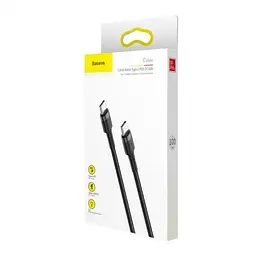 Кабель Baseus cafule Cable PD2.0 60W Type-c/Type-c (20v-3a) 2M сірий+чорний (CATKLF-HG1)