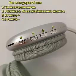 Бездротові навушники P9 Pro Max Білий/сірий - мініатюра 3