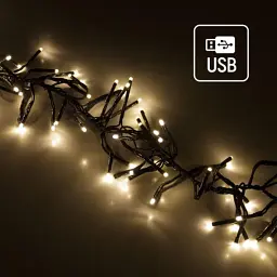 Гірлянда ColorWay Мішура LED 150 5 м 8 функцій теплий колір USB (CW-G-150L5U) - мініатюра 2