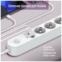 Мережевий фільтр живлення ColorWay CW-CHE44PDW - мініатюра 9