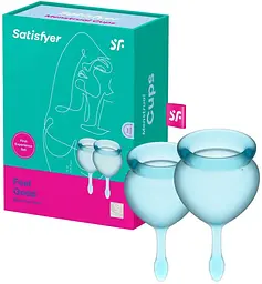 Менструальні чаші Satisfyer Feel Good Menstrual Cup light blue