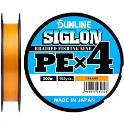 Шнур Sunline Siglon PE н4 300 m #3.0/0.296 mm 50lb/22.0 kg Помаранчевий (1013-1658.09.59)