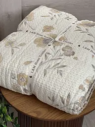 Плед двосторонній мусліновий євро L&M Home Textiles 20295 200х220 см бежевий