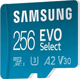 Карта пам'яті microSDXC (UHS-І U3) Samsung EVO Select 256Gb class 10 A2 V30 (R130MB/s, W30MB/s) (adapter SD) (MB-ME256KA/EU) - мініатюра 6