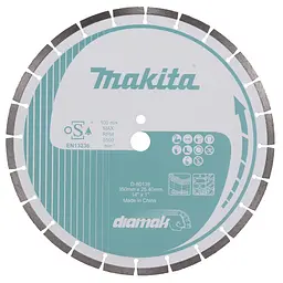 Диск алмазний по бетону 350 х 25.4 мм Makita Diamak D-80139