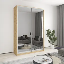 Шафа-купе дводверна MebelStar Комбо AL 2 Дзеркала 160x60x240 см Дуб тахо (MBS-4205)