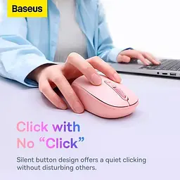 Миша бездротова Baseus F01B Tri-Mode Bluetooth 3 режимна рожева - мініатюра 6