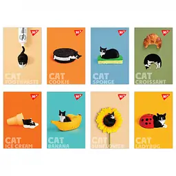 Блокнот Yes Catstyle А7 48 аркушів клітинка 1 шт. в асортименті (152099)