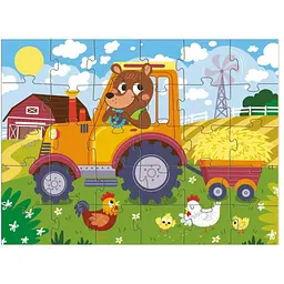 Пазл DoDo Ведмедик-тракторист 30 елементів (300371) - мініатюра 2
