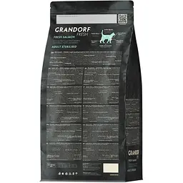 Сухий беззерновий корм для стерилізованих котів Grandorf Fresh Salmon & Sweet Potato Adult Cat Sterilised лосось з бататом 400 г - мініатюра 2