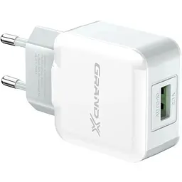 Зарядний пристрій Grand-X 5V 2.1A White (CH-03W)