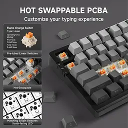 Клавіатура MCHOSE G98 Pro RGB Mechanical Flame Orange Switch Black (MC-G98S-5) - мініатюра 4