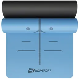 Йога-мат Hop-Sport PU 0,5см 183 x 68см HS-P005GM темно-синій