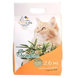 Уцінка. Наповнювач для котячих туалетів SunnyCats Bamboo преміум тофу бамбук 2.6 кг 
