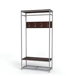 Вішалка модульна підлогова Ferrum-decor Треліс 15 180x90x38 сірий ДСП Венге 16мм (FRD-105518)