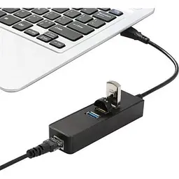 Концентратор Dynamode USB 3.0 Type-A - RJ45 Gigabit Lan 3*USB 3.0 (USB3.0-Type-A-RJ45-HUB3) - мініатюра 7