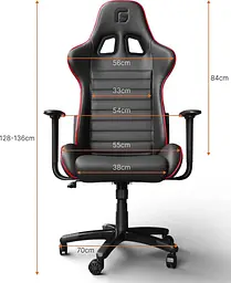 Ігрове крісло GamePro Rush Black-Red (GC-575-Black-Red) - мініатюра 8