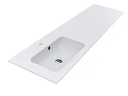Умивальник Miraggio DELLA 1900 L (8813774) Mirasoft, Матовий, Накладний, Білий