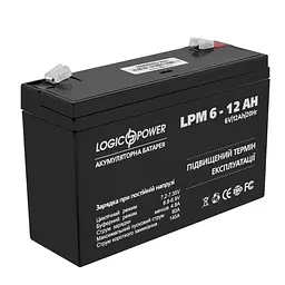 Акумуляторна батарея для ДБЖ LogicPower AGM 6 V / 12 А*ч (LP4159) - мініатюра 2