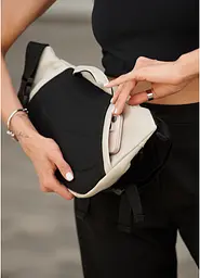 Жіноча сумка бананка Sambag Dynamicdart сіра 38 × 21 × 7 см (80411030) - мініатюра 9