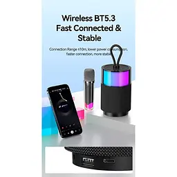 Портативна акустика Usams US-YX013 Wireless Speaker with Microphone караоке бездротова - мініатюра 8