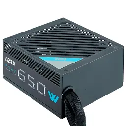 Блок живлення 650 Вт, AZZA, Black, 80+ Bronze, 12 см, 2xMolex / 5xSATA / 2x6+2-pin / 1x20+4-pin / 1x4+4-pin, захист UVP/OVP/OPP/OCP/SCP (PSAZ-650B)