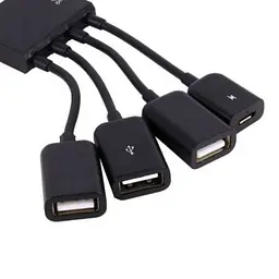 Концентратор Lapara (LA-MicroUSB-OTG-HUB black) - мініатюра 4