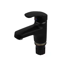 Змішувач для умивальника Plamix Fidel-001 SET Matte black PM0660 Чорний матовий - мініатюра 5