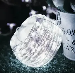 Гірлянда світлодіодна 500 LED великі краплі 50 м, будинок/вулиця білий, 8 режимів - мініатюра 2