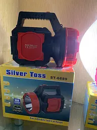 Акумуляторний світлодіодний переносний ліхтар Silver Toss ST-6689 з ручкою 10 Вт Червоний 88201