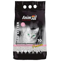 Бентонітовий наповнювач AnimAll Premium Baby Powder з ароматом дитячої пудри для котів 10 л