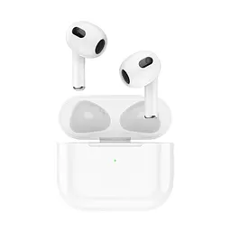 Блютуз навушники бездротові TWS HOCO EW76 White, білі, Bluetooth-гарнітура із зарядним кейсом, вбудований мікрофон, управління плеєром і дзвінками, бездротові навушники для телефону і планшета, підтримка Android і Apple