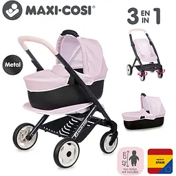Коляска для ляльки Smoby Toys Maxi-Cosi 3 в 1 зі знімною люлькою 55x39x64 см рожева перлина (7600253121) - мініатюра 4