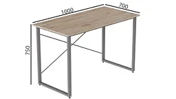 Комп'ютерний стіл Ferrum-decor Дейв 75x100x70 сірий ДСП Дуб Сан-Марино 32мм (FRD-102396) - мініатюра 5