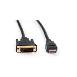 Кабель мультимедійний HDMI M to DVI M 5.0m 24+1pin Vinga (VCPHDMIDVI5) - мініатюра 3