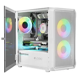Корпус LogicConcept Portos ARGB Mini White без БЖ (AM-PORTOS-20-0000000-0002) - мініатюра 2