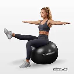 М’яч для фітнесу EasyFit BalanceBall 75 см чорний - мініатюра 2