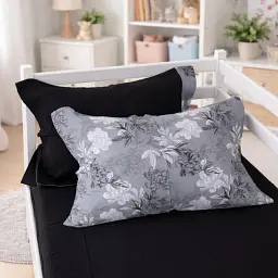 Дитяча постільна білизна TEENAGER Poplin black flowers (2200012797457) - мініатюра 2