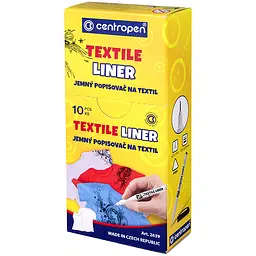 Маркер Centropen Textile Liner 2639, 0.6-0.8 мм чорний (2639/01)