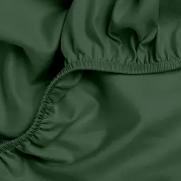 Комплект постільної білизни Cosas євро сатин з простирадлом на резинці GREEN 200 x 220 см (54Satin_Green_El180-Green_200) - мініатюра 8