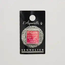 Акварельна фарба Sennelier, полукювета, S2, Яскраво-червоний (Bright Red)