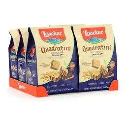 Вафлі Loacker Quadratini Multiгgrain Chocolate 220г.