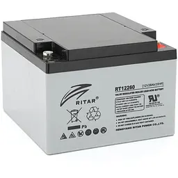 Акумуляторна батарея AGM RITAR RT12260, Gray Case, 12V 26.0Ah (166 х 178 х125 ) Q1
