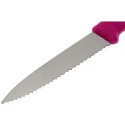 Ніж Victorinox серрейторне лезо 8.5 см нержавіюча сталь універсальний рожевий - мініатюра 2