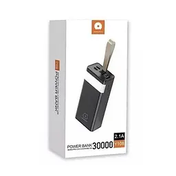 Портативний зарядний пристрій Power Bank WUW Y108 30000 mAh LED ліхтар Чорний - мініатюра 8